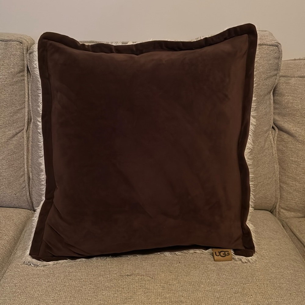 UGG sherpa pillow case approx 17x19 with pillow insert
